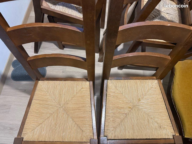 Vds 6 chaises bois massif (image 1)