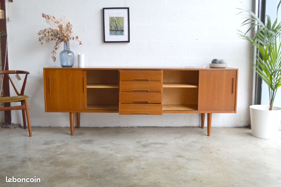 Enfilade en teck par Nils Jonsson 220 cm (image 3)