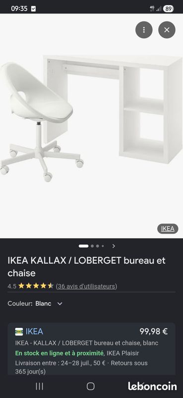 Bureaux kallax + chaises (image 2)