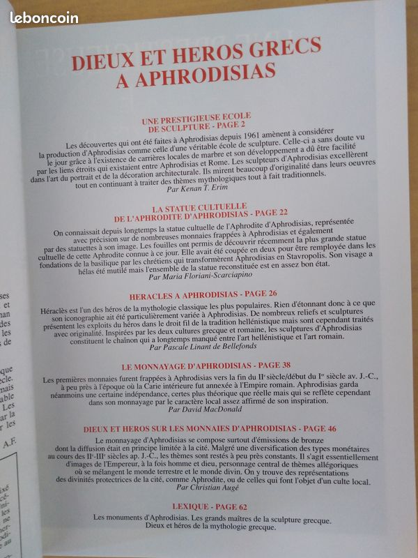Dieux et héros grecs à Aphrodisias (archéologie) (image 2)