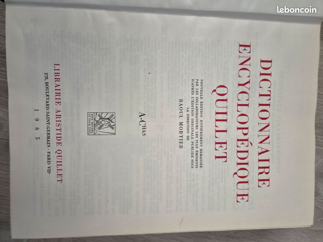 Collection Dictionnaire encyclopédique Quillet de 1965 (image 3)