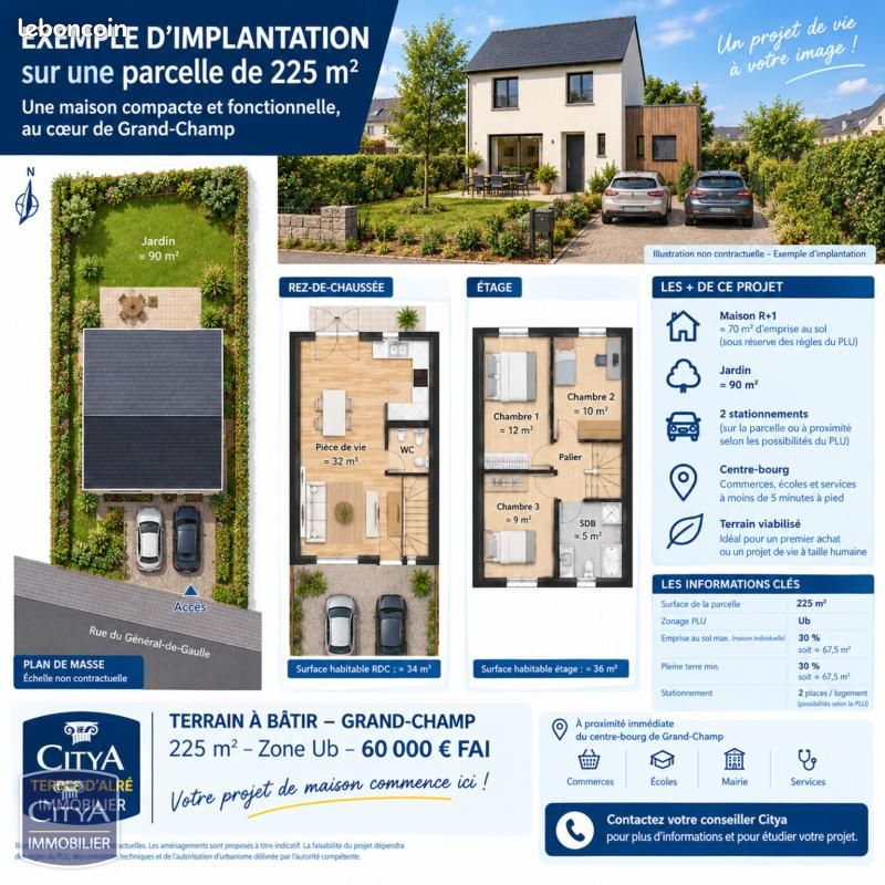 Terrain Grand Champ · à Grand-Champ · 60 000 €