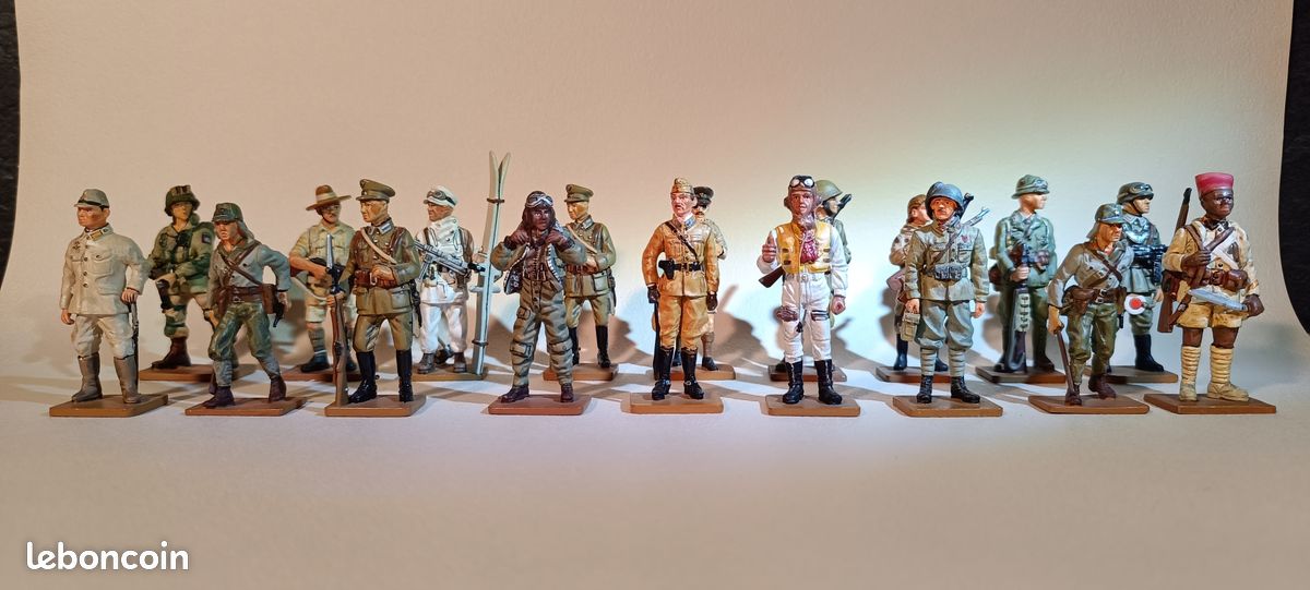 5 Soldats De Plomb Del Prado - Échelle 1:32 (60mm) - Deux Guerres Mondiales - Lot 2 - Occasion Bon état