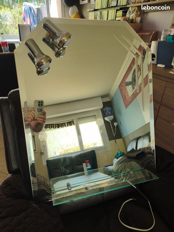 Grand miroir avec luminaire (image 2)