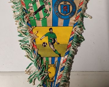 Fanion ASSE Saint-Etienne / Glasgow Rangers - Coupe D'Europe 1975-1976 - Vintage
