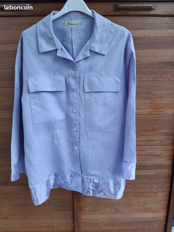 Veste ou chemise Féminité Paris, lilas taille 42 (image 1)