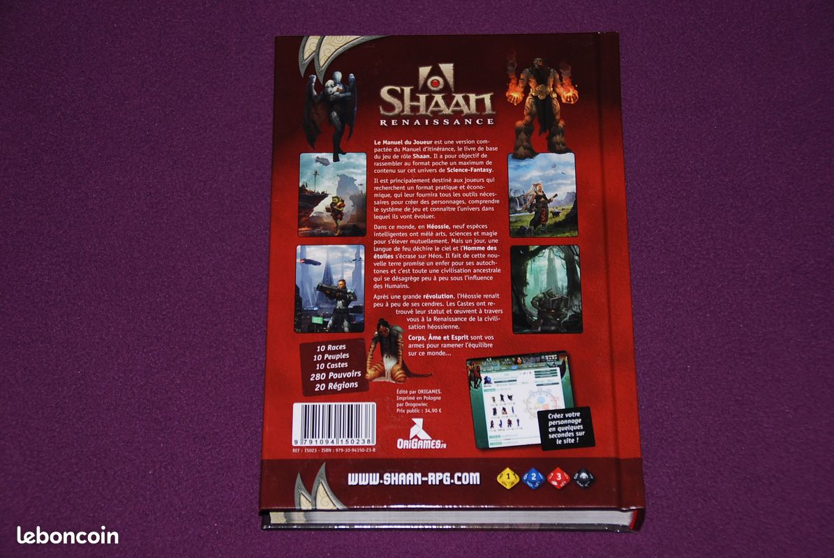SHAAN RENAISSANCE JDR Jeu de Role - Manuel du Joueur format compact (image 2)