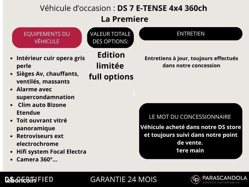 Ds DS 7 E-TENSE 4x4 360ch La Premiere (image 15)