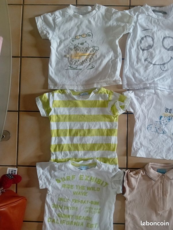 Lot tee shirt été 12 mois garçon (image 2)