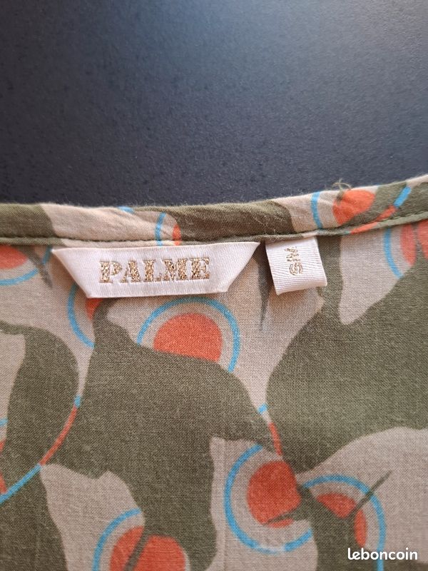 Palme Robe longue cache coeur kaki à motifs Taille S/M (image 12)