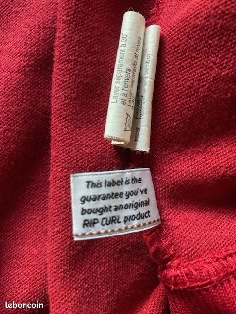 Veste zippée Rip Curl rouge - Taille L (image 7)