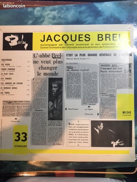Lot coffret jacques brel + olympia 1964 + 02 autres albums (image 2)