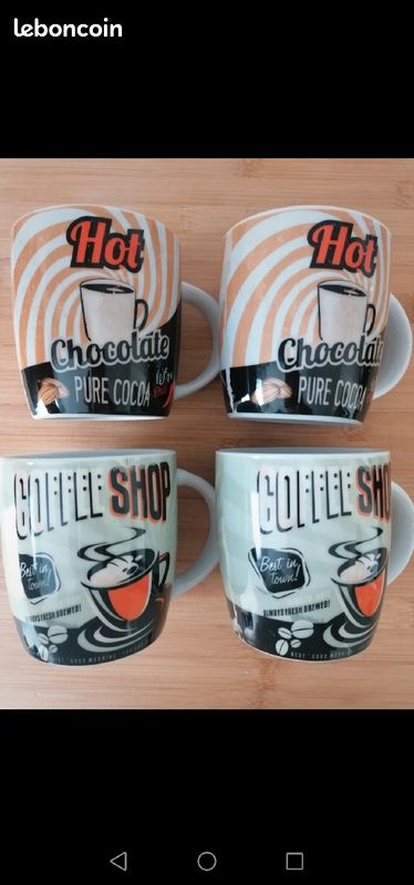 4 Mugs et 2 tasses empilables (image 1)