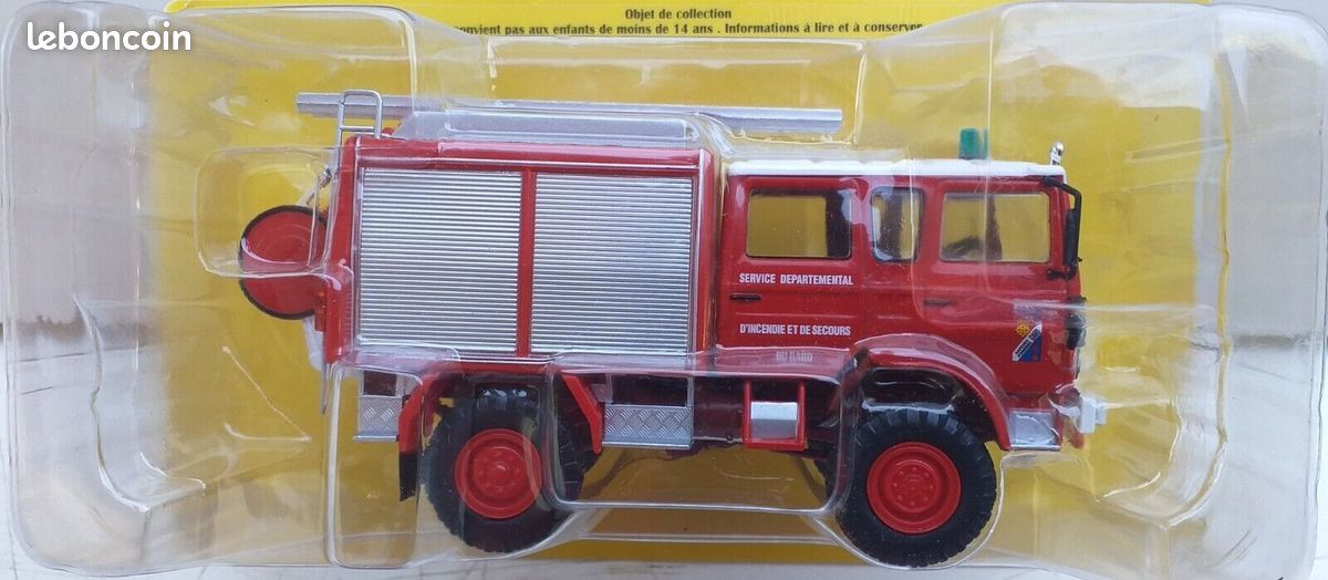 CPF137 Camion 1/43 Hachette IXO Pompiers : RENAULT 95-130 4x4FTP Leger – Jumajo