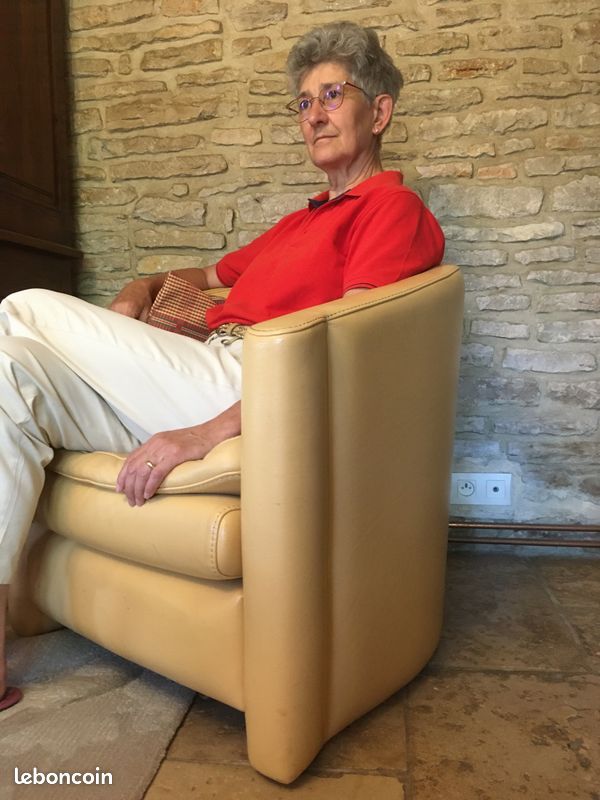 2 fauteuils cuir crapaud (image 2)