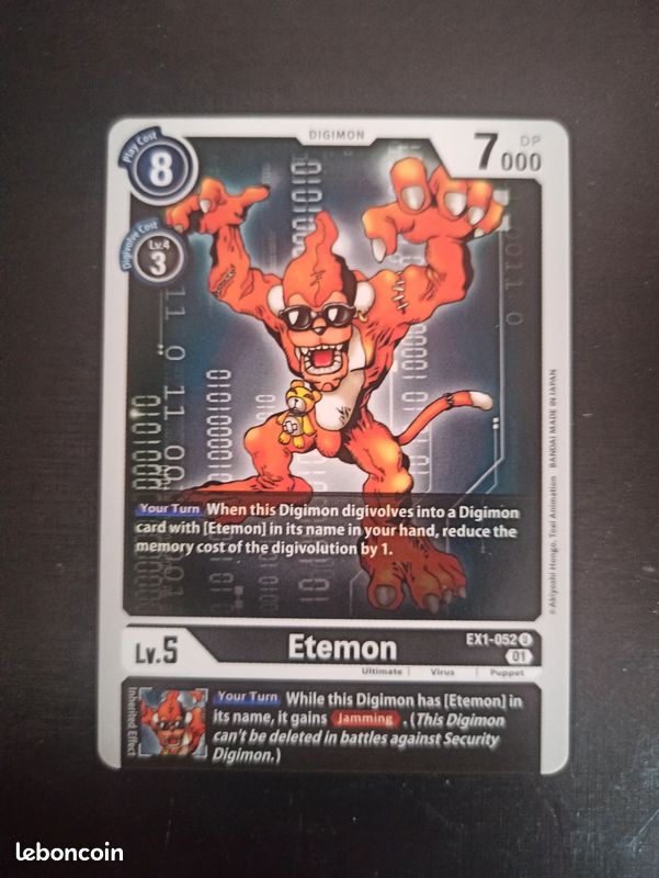 Carte Digimon Etemon EX1-052 classic collection - Collection