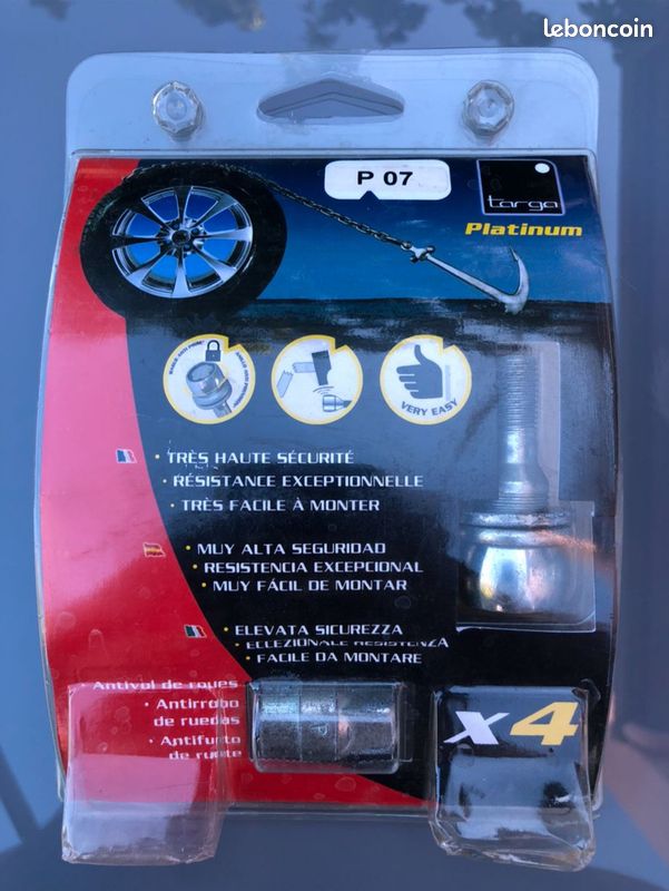 Jeu de 4 écrous antivol pour Citroën et Peugeot (image 1)