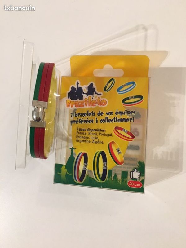 Bracelet en cuir - neuf & scellé - coupe du monde portugal - longueur 20 cm - ballon d or (image 1)
