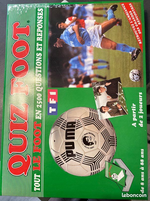 Jeu De Société Quiz Foot TF1 – 2500 Questions – Vintage Avec Maradona – Bon état