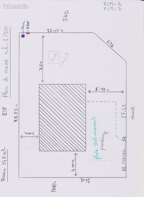Terrain constructible 342m2-Rte de Fromenteau-ST GERVAIS EN BELIN · à Laigné-Saint-Gervais · 30 000 €