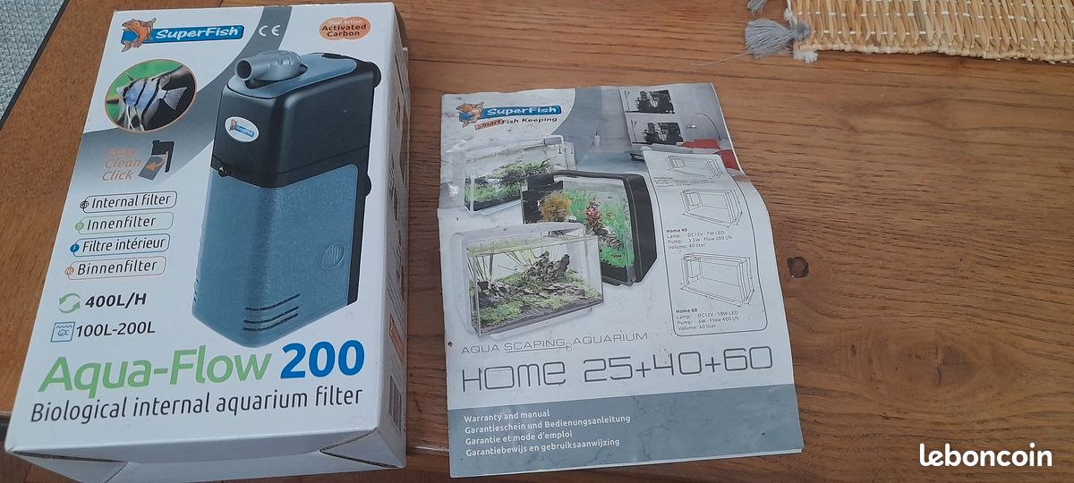 Aquarium 60 L avec pompe et accessoires (image 2)