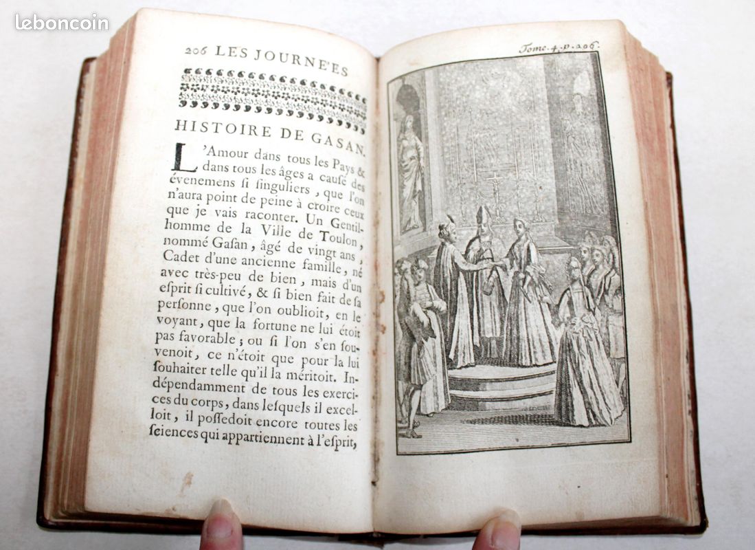 SUITE DES JOURNEES AMUSANTES par MADAME DE GOMEZ TOME QUATRIEME 1737 CLOUSIER EDITEUR (image 2)