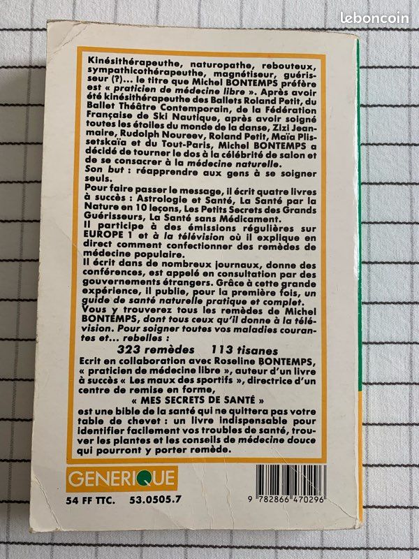 Livre : Tous mes secrets de santé par les plantes, tisanes & médecines naturelles. M. Et R. BONTEMPS (image 2)