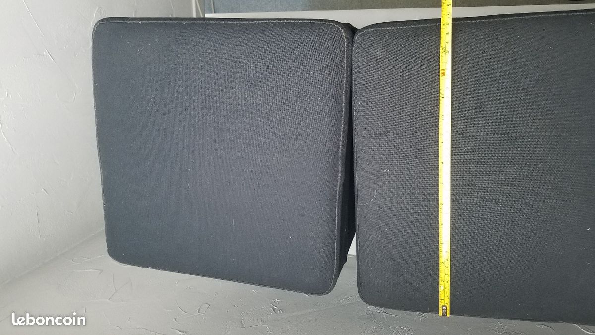 2 tabourets rangements noir (image 5)