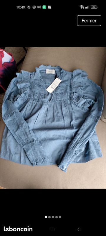 Tunique en broderie anglaise - 35,00 € - IVOIRE - Toscane