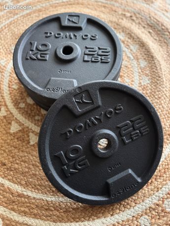Plaques De Poids Fonte JLL - 2 X 5 Kg (10 Kg Total) - Noires - Neuves