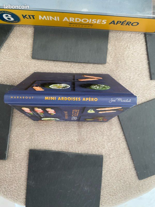 Kit 6 mini ardoises apéro avec livre de recettes – Neuf en boîte d’origine (image 8)