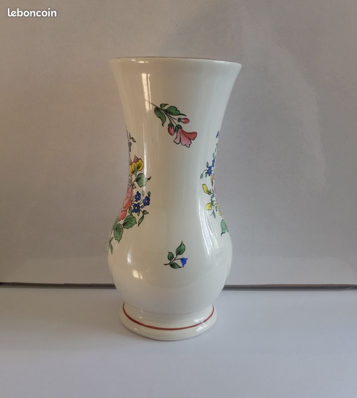 Vase de la faïencerie K G Luneville à décor floral « Réverbère » (image 3)
