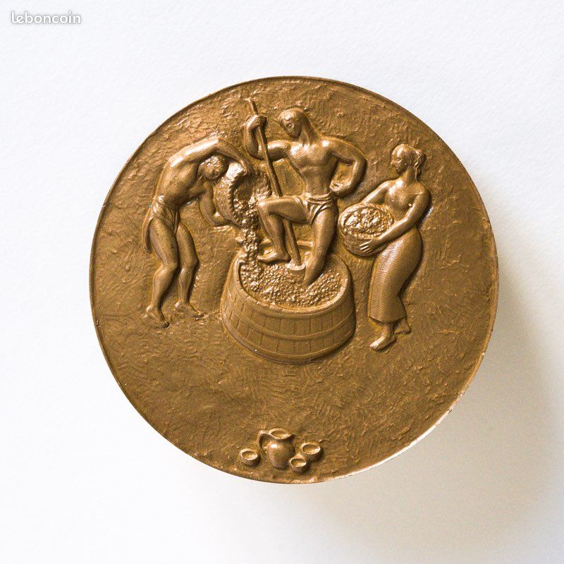 MEDAILLE EN BRONZE TOULOUSE BOURSE COMMUNE DES MARCHANDS 1949 GEORGES GUIRAUD