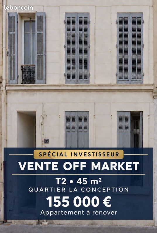 Appartement 2 pièces 45 m² · à Marseille · 45 m² · 155 000 €