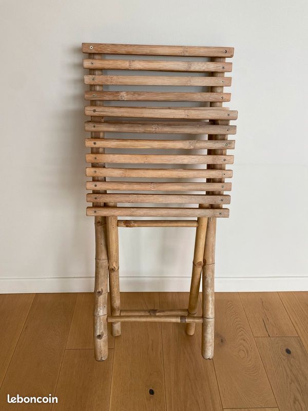 Deux Chaises extérieures en bois Bambou (image 3)