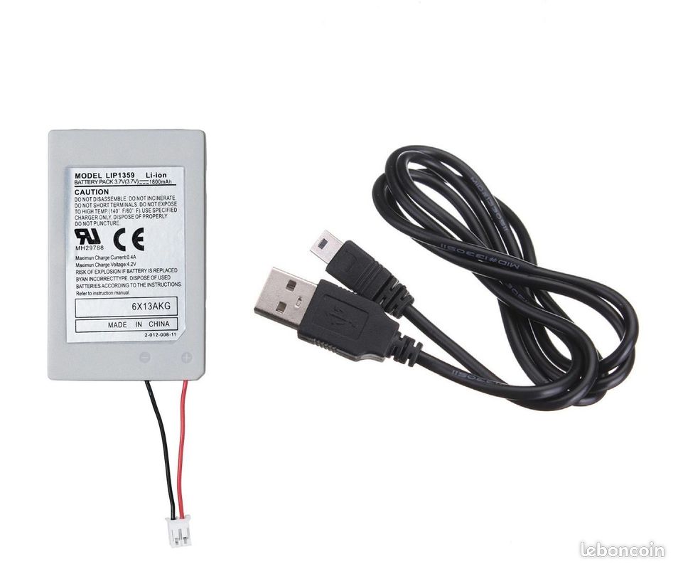 Lot De 2 Batteries 950mAh 3,7V Pour Manette PS3 Sixaxis – Li-ion, Remplacement Pour Lip1359 / Lip1472 / Lip1859
