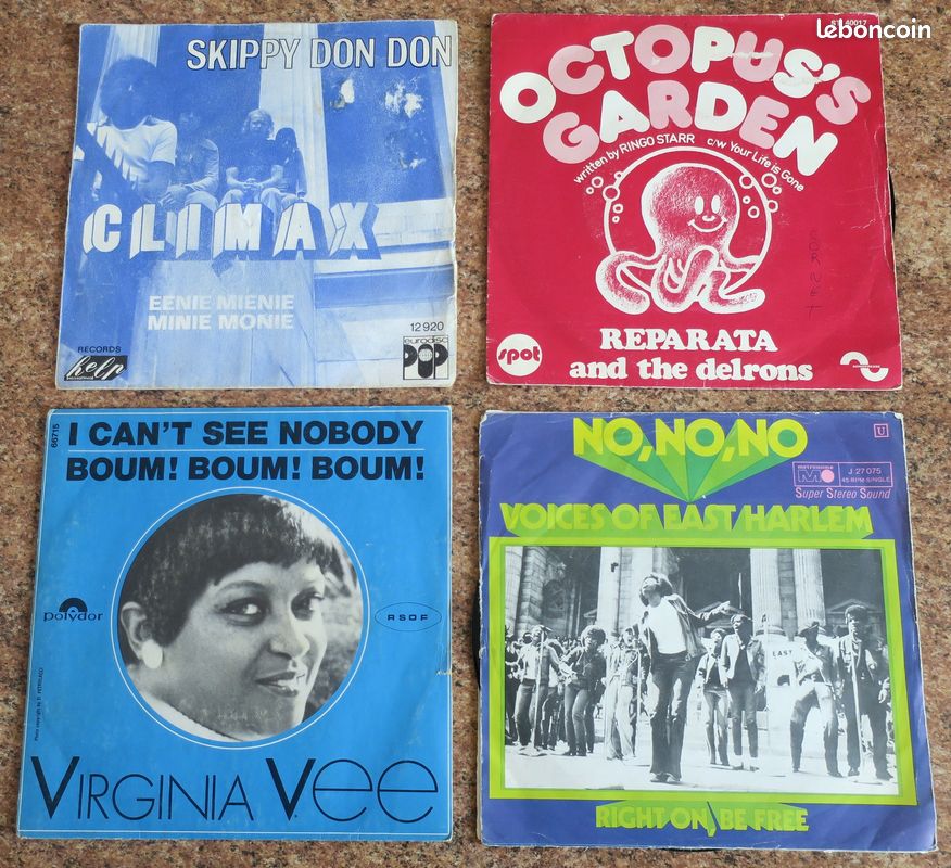 Lot de 4 disques vinyles 45T SP SOUL FUNK fin 60's début 70's (image 1)