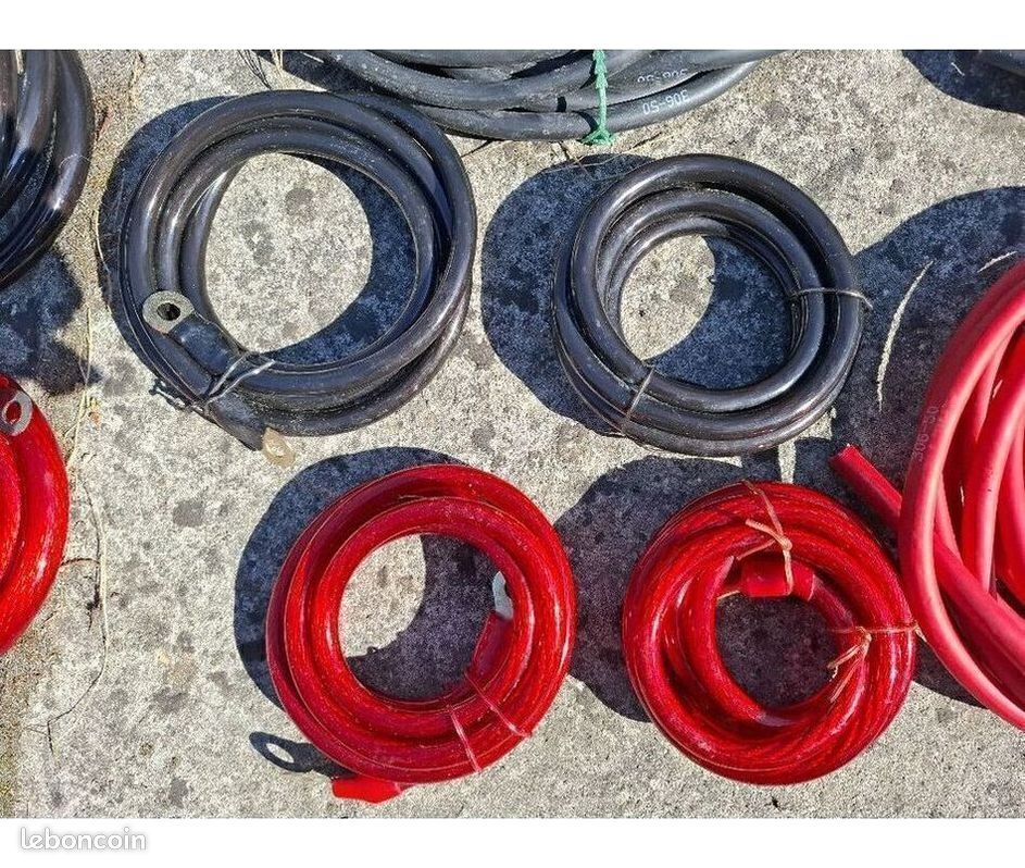 MESBRICO - Câbles de raccordement Rouge/Noir pour Batterie - Neufs O_261 (image 15)