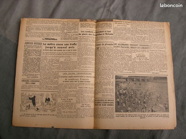 JOURNAL DE PROPAGANDE DE LA COLLABORATION / PETIT PARISIEN N° 23855 / 19/09/1942