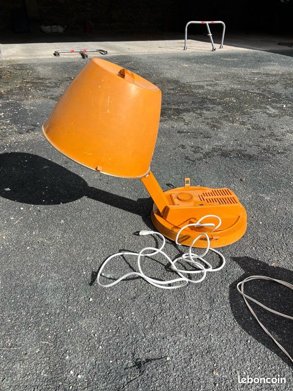 Ancien Casque Sèche-Cheveux Calor Orange Vintage Années 60 - Modèle N 9052 - Fonctionnel