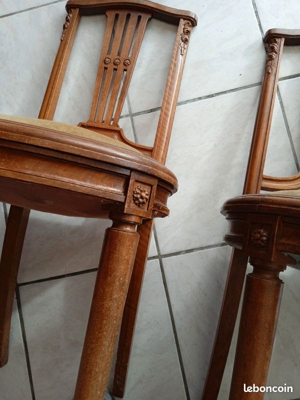 2 chaises anciennes bois massif (image 5)