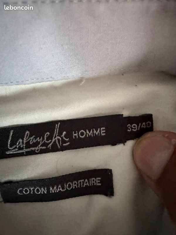 Chemise unie homme (image 2)