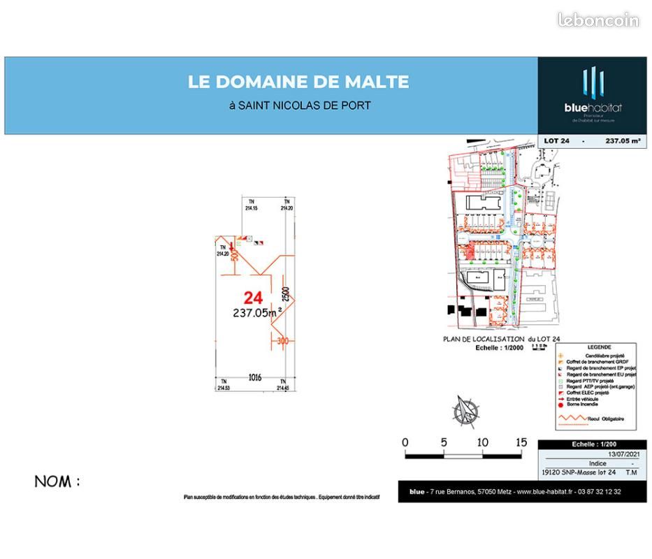 Terrain 237 m² Saint Nicolas De Port · à Saint-Nicolas-de-Port · 51 000 €