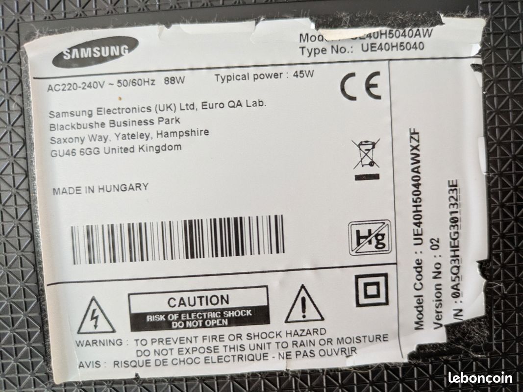 TV Samsung 40" 102cm sans internet intégré (image 5)