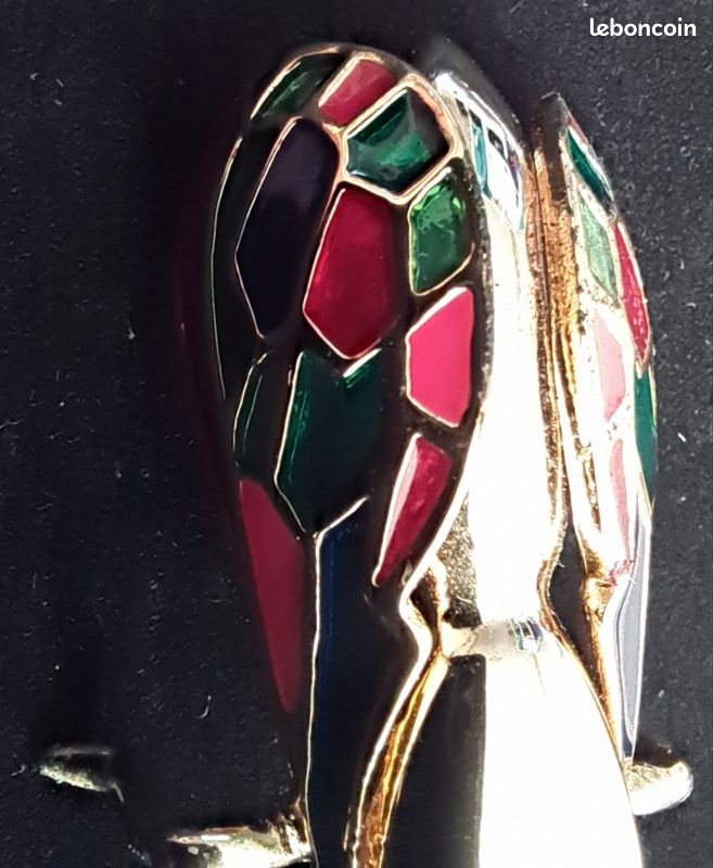 Broche Orena Paris En Forme De Soleil - Métal émaillé - État Neuf - Accessoire Mode Rétro