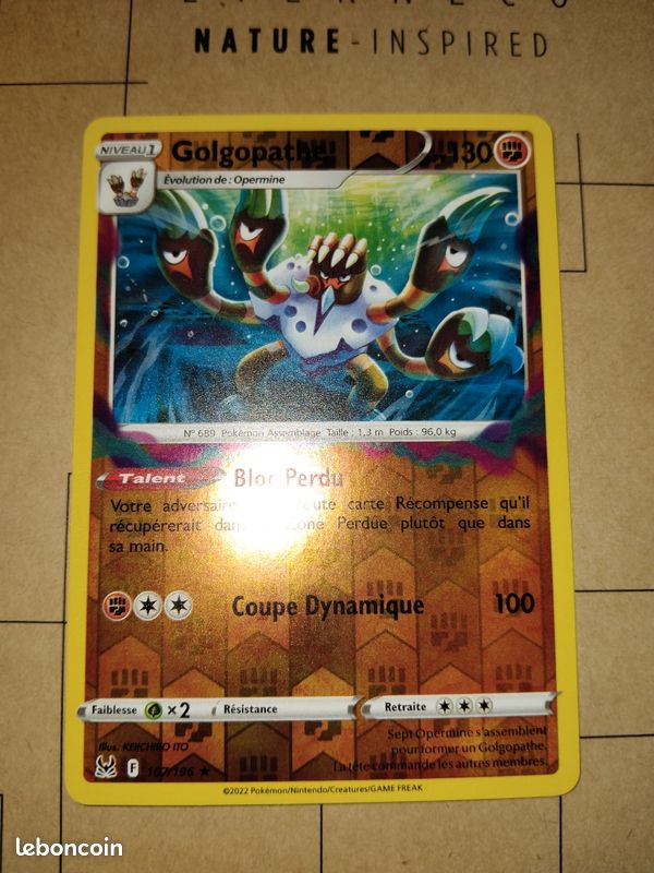 Carte pokémon reverse golgopathe 107/196 (image 1)