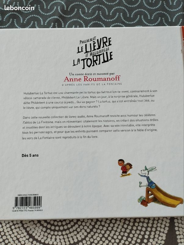 Phildebert le lièvre et Huluberlue la tortue, livre et CD (image 2)