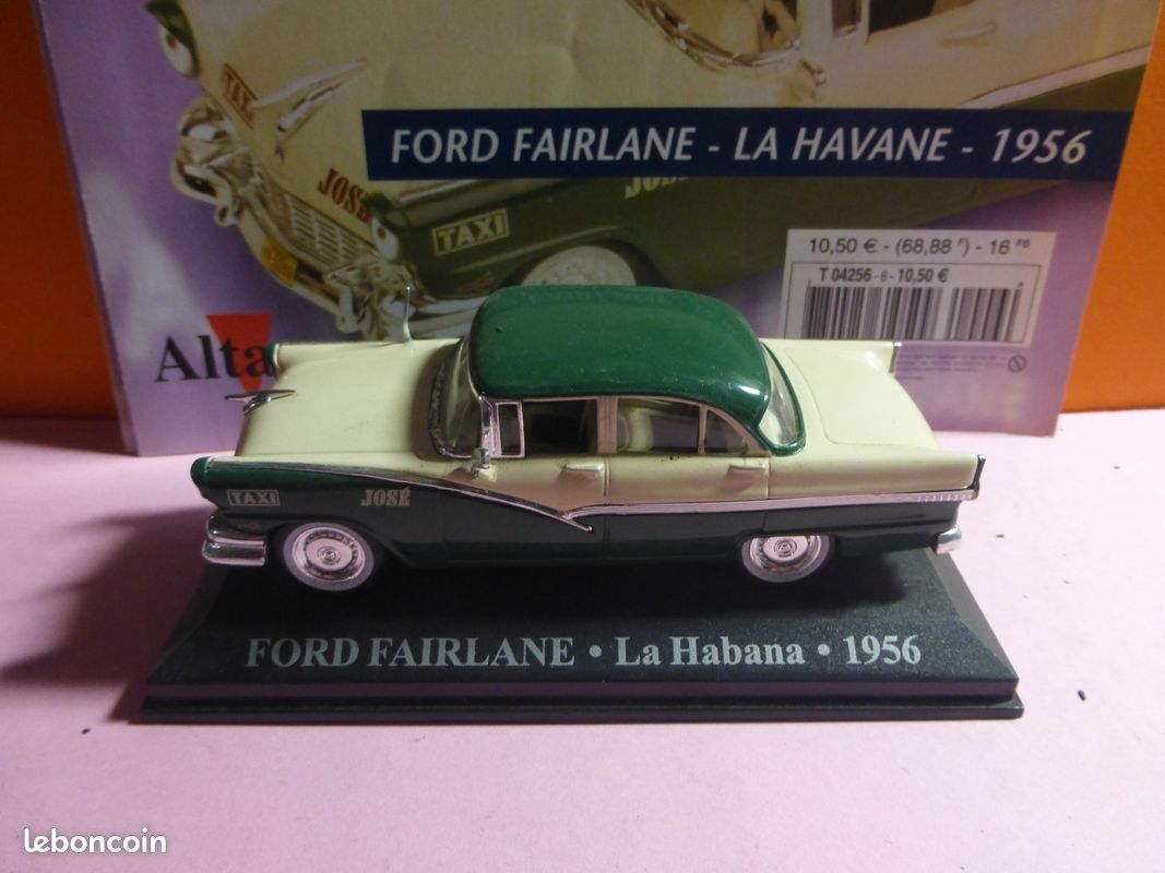 Modèle Réduit Taxi Ford Fairlane La Havane 1956 - Échelle 1:43 - Marque Altaya - Neuf