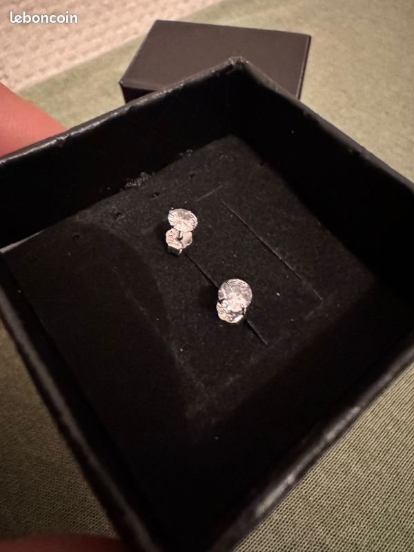 Boucles d’oreilles clous en argent (image 1)