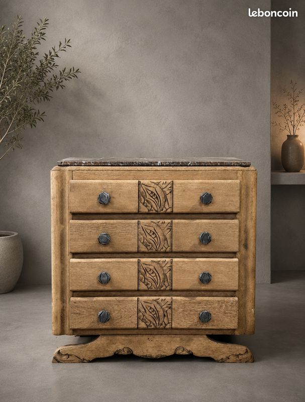 Commode Art Déco en chêne (image 1)